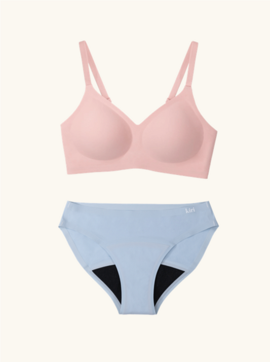 Kiri Heather Pink Bra & Panty Bundle Set - Kiri