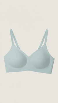 Kiri Brielle Blue wireless bra, front and back