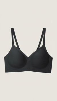 Kiri Selene Black wireless bra, front and back